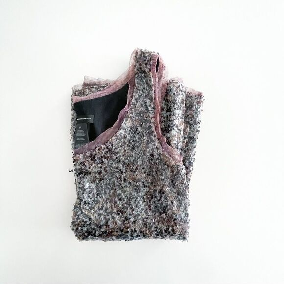INC International Concepts Sequined Tank Top Lined Women's S Stretchy - Picture 8 of 8